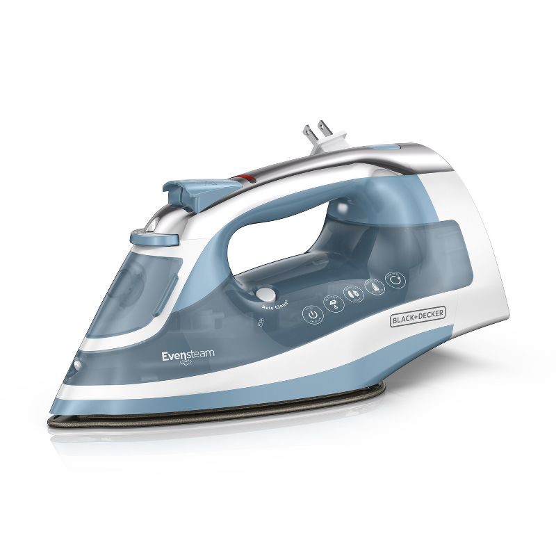 slide 1 of 9, BLACK+DECKER Steam Iron Retractable Cord Gray, 1 ct