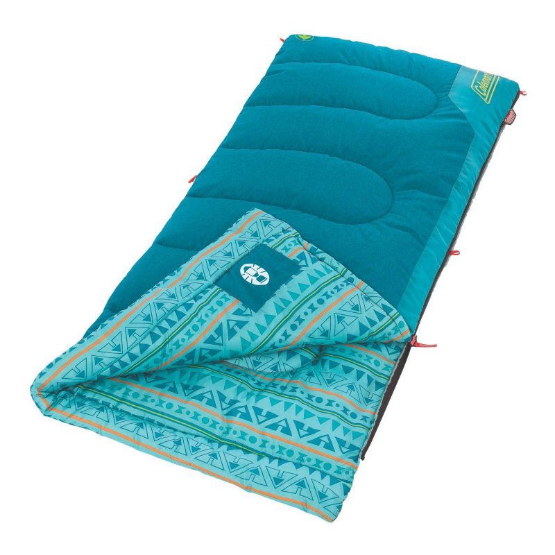 slide 3 of 5, Coleman 50 Degree Youth Sleeping Bag - Turquoise, 1 ct
