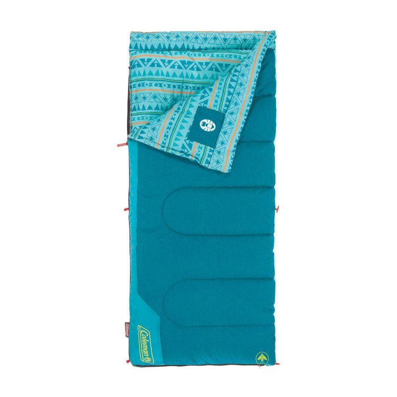slide 4 of 5, Coleman 50 Degree Youth Sleeping Bag - Turquoise, 1 ct