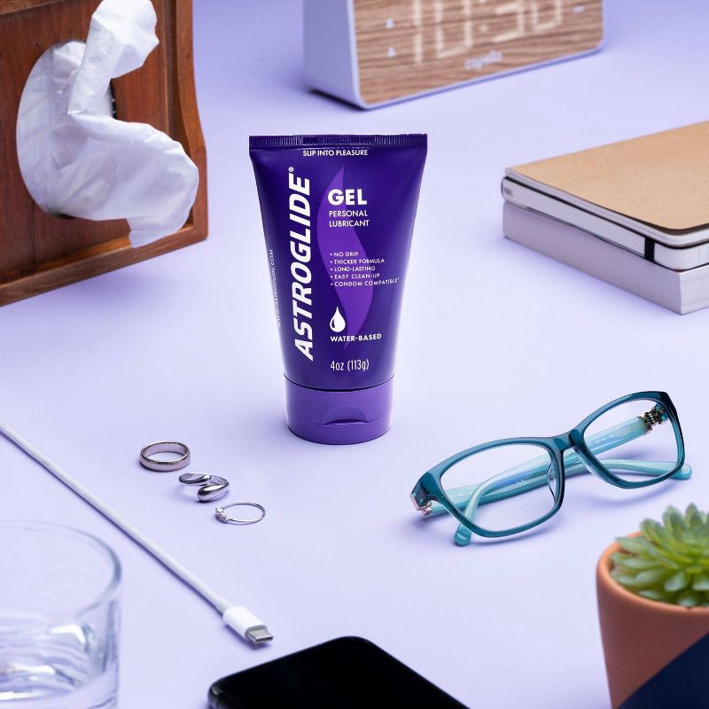 slide 6 of 6, Astroglide Water-Based Gel Personal Lube - 4oz, 4 oz