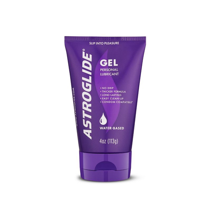 slide 1 of 6, Astroglide Water-Based Gel Personal Lube - 4oz, 4 oz