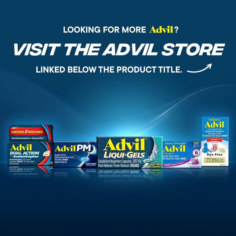 slide 13 of 14, Advil Pain Reliever/Fever Reducer Coated Tablets - Ibuprofen (NSAID) - 20ct, 20 ct