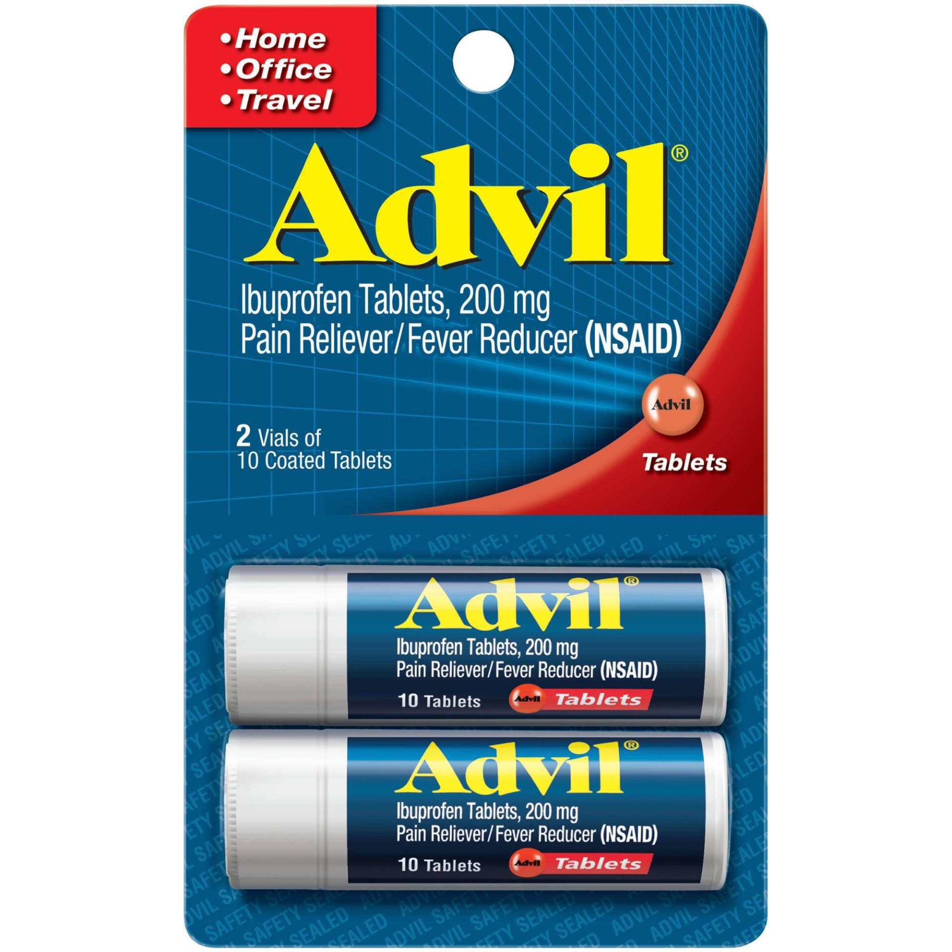 slide 1 of 9, Advil Pain Reliever/Fever Reducer Coated Tablets - Ibuprofen (NSAID) - 20ct, 20 ct