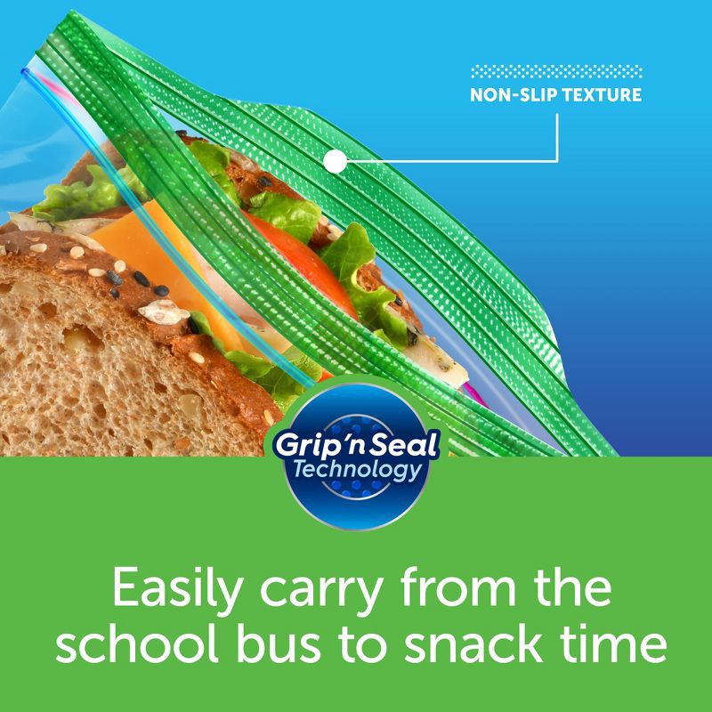 slide 8 of 13, Ziploc Sandwich Bags with Grip 'n Seal Technology - 90ct, 90 ct