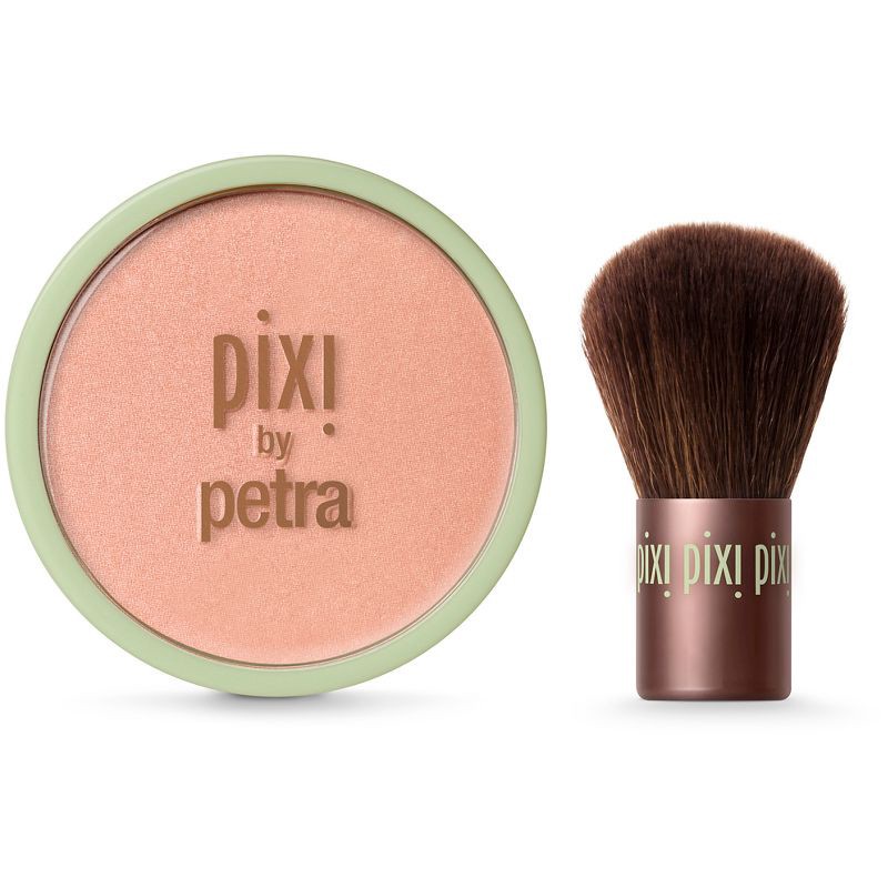 slide 1 of 3, Pixi Beauty Bronzer + Kabuki Brush - Subtly Suntouched, 1 ct