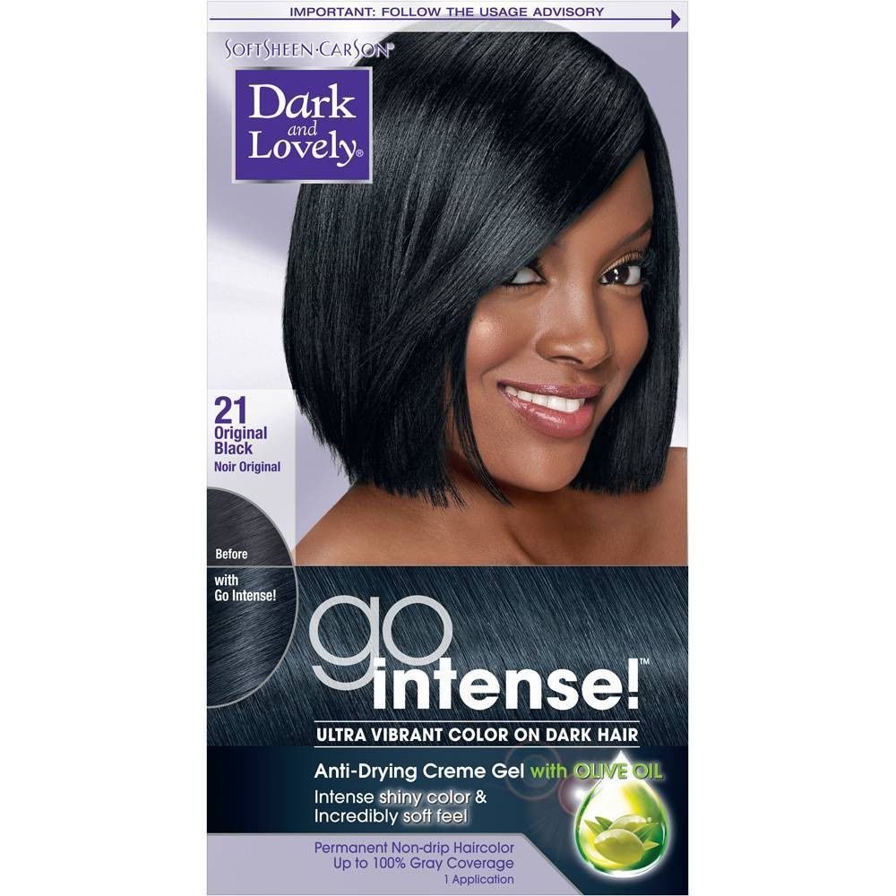slide 1 of 4, Dark And Lovely Ultra Vibrant Permanent Hair Color - 21 Original Black, 1 ct