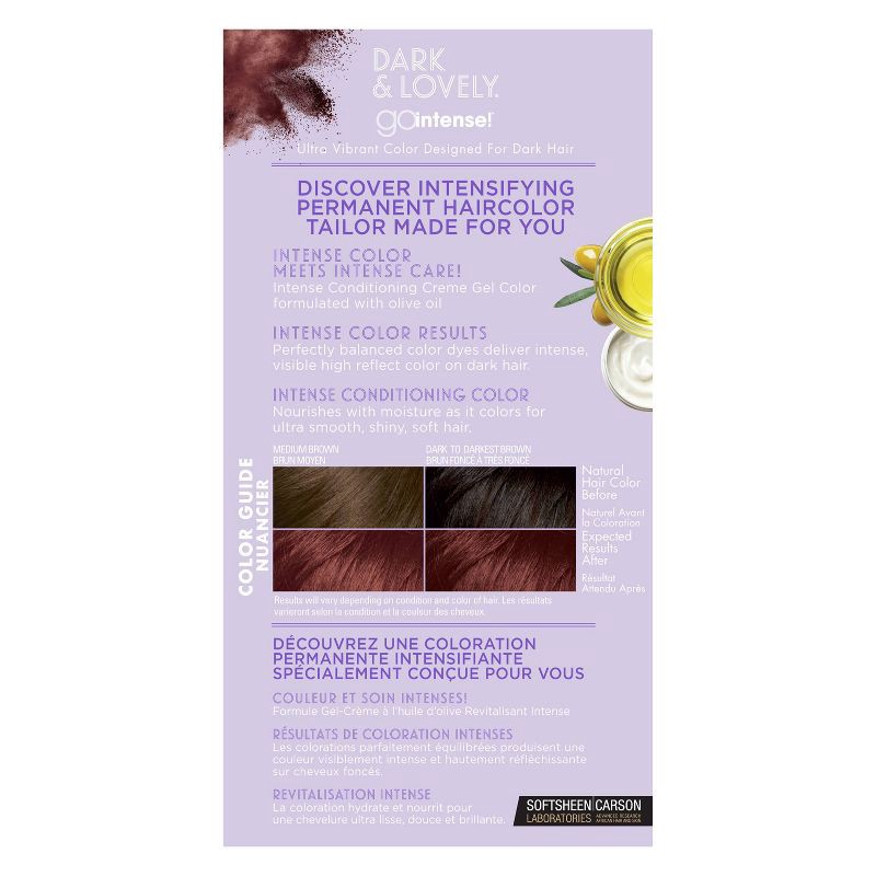 slide 5 of 8, Dark and Lovely Go Intense Ultra Vibrant Permanent Hair Color - 3.3 fl oz - 66 Spicy Red - 1 Kit, 1 ct