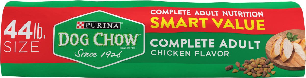 slide 3 of 8, Purina Dog Chow Complete Adult Dry Dog Food Kibble With Chicken Flavor, 44 lb