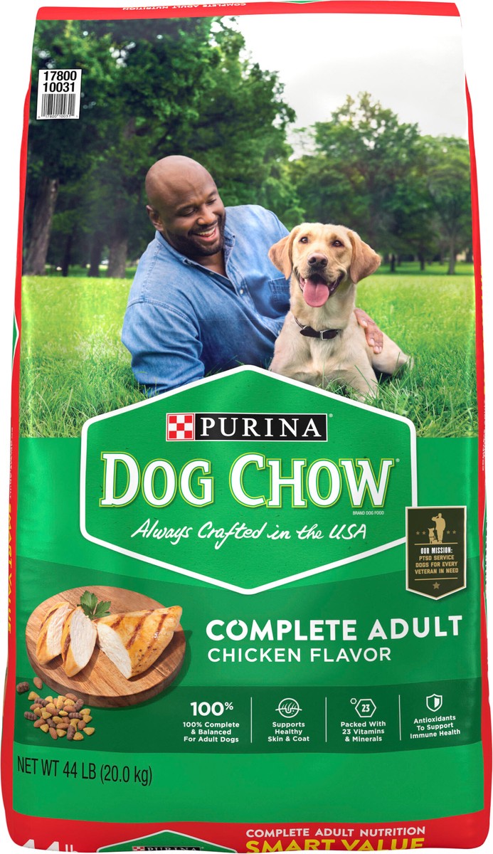 slide 2 of 8, Purina Dog Chow Complete Adult Dry Dog Food Kibble With Chicken Flavor, 44 lb