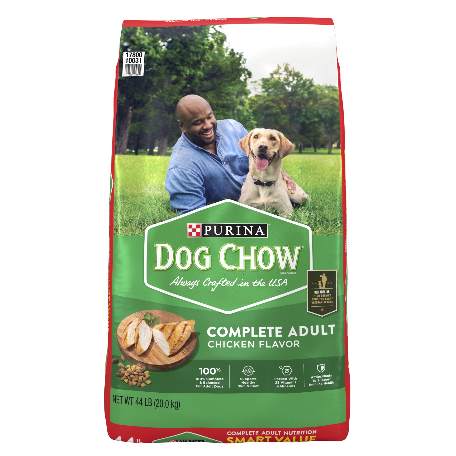 slide 1 of 8, Purina Dog Chow Complete Adult Dry Dog Food Kibble With Chicken Flavor, 44 lb