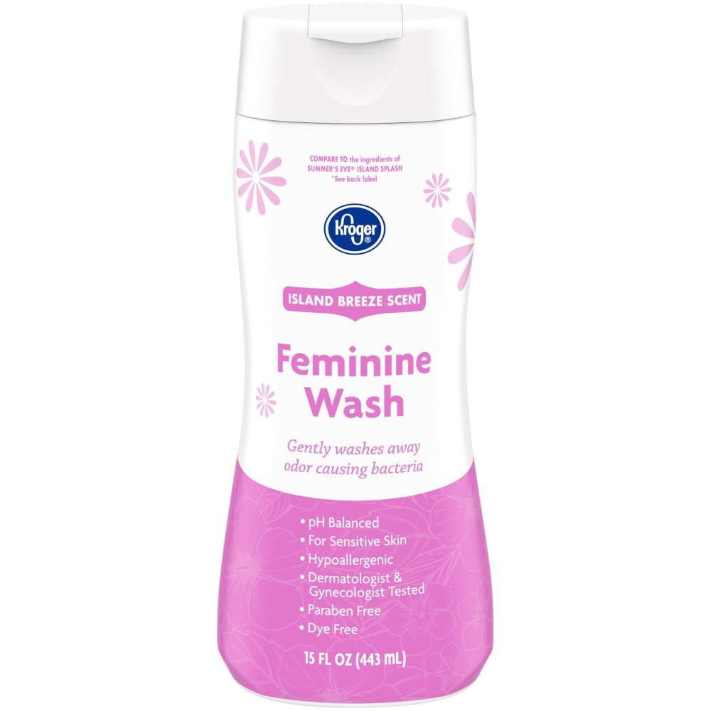 slide 1 of 1, Kroger Island Breeze Scent Feminine Wash, 15 fl oz