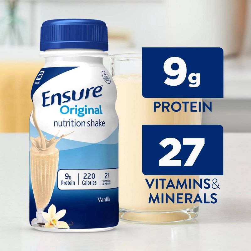 slide 4 of 9, Ensure Nutrition Shake - Vanilla - 48 fl oz/6ct, 6 ct; 48 fl oz