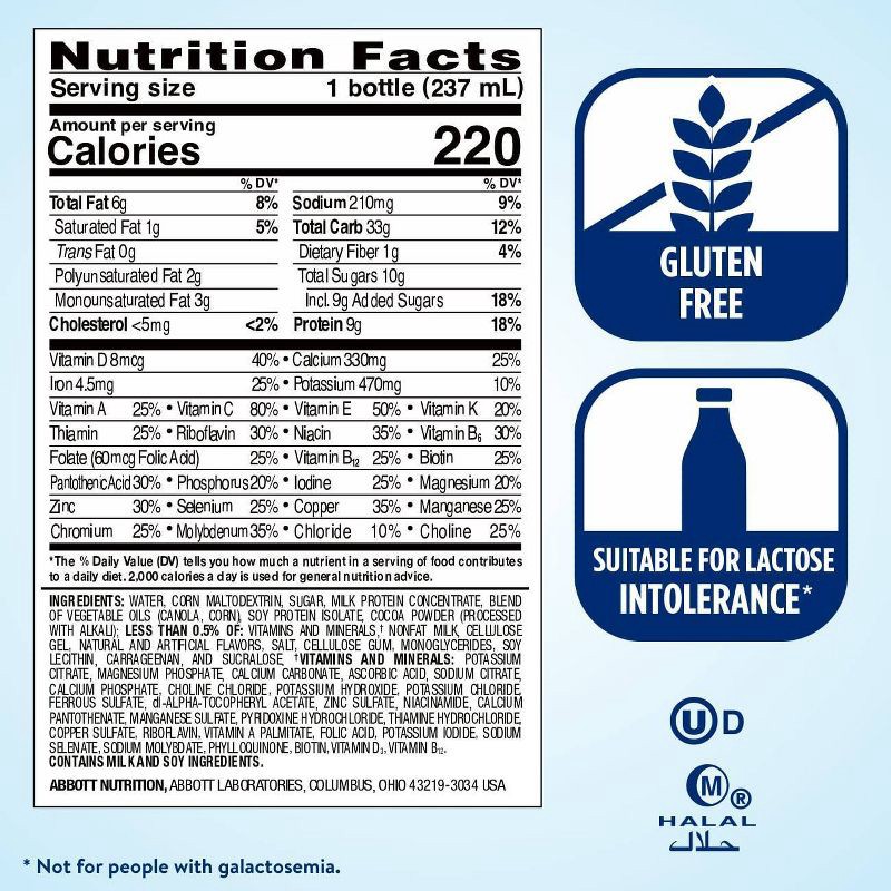 slide 15 of 16, Ensure Nutrition Shake - Milk Chocolate - 6ct/48 fl oz, 6 ct, 48 fl oz