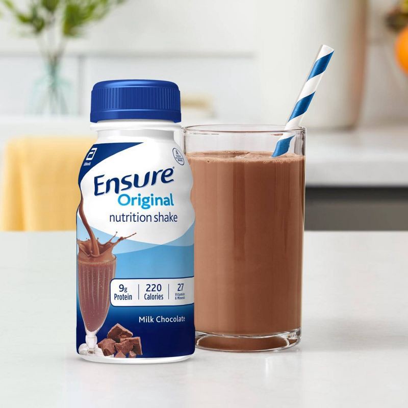 slide 9 of 16, Ensure Nutrition Shake - Milk Chocolate - 6ct/48 fl oz, 6 ct, 48 fl oz