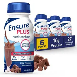 Ensure Plus Nutrition Shake Milk Chocolate Non-Caffeinated - 6 ct/48 fl oz