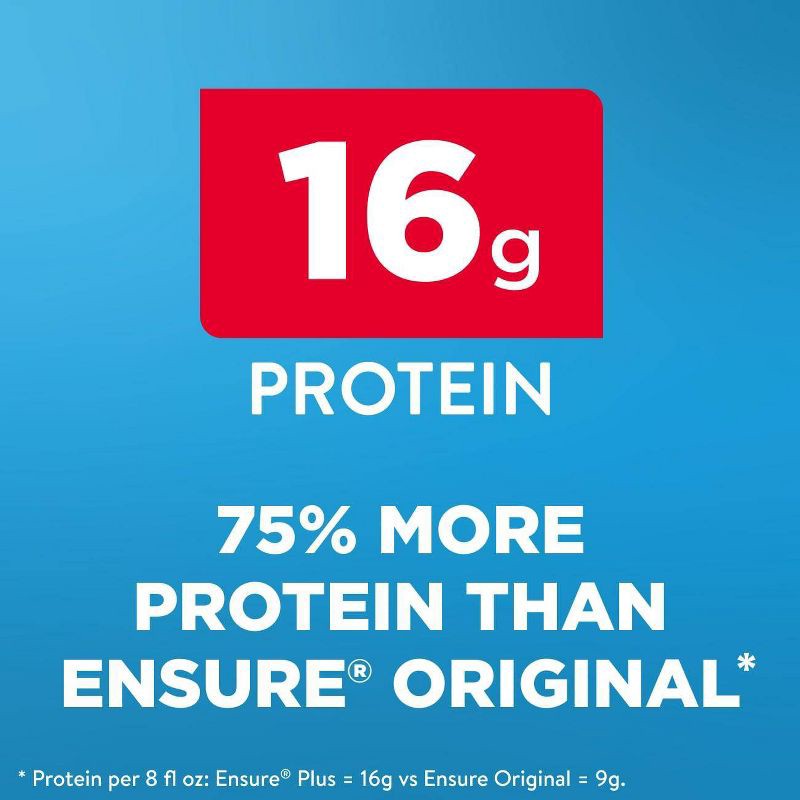 slide 4 of 10, Ensure Plus Nutrition Shake Vanilla Non-Caffeinated - 6ct/48 fl oz, 6 ct, 48 fl oz