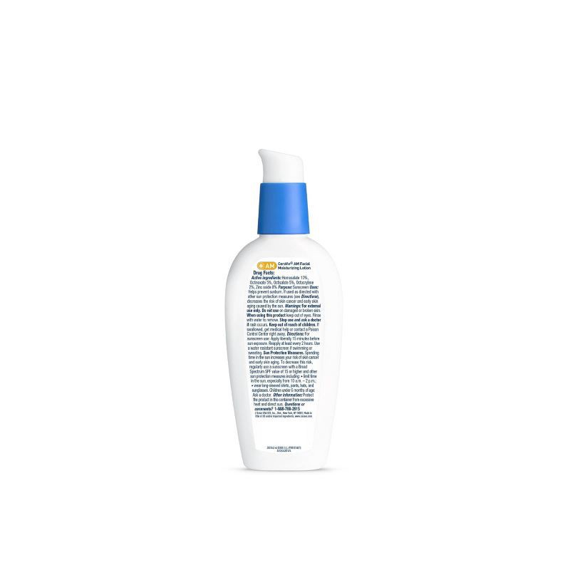 slide 2 of 9, CeraVe Face Moisturizer with Sunscreen, AM Facial Moisturizing Lotion for Normal to Dry Skin - SPF 30 - 3 fl oz​​, 30 ct; 3 fl oz