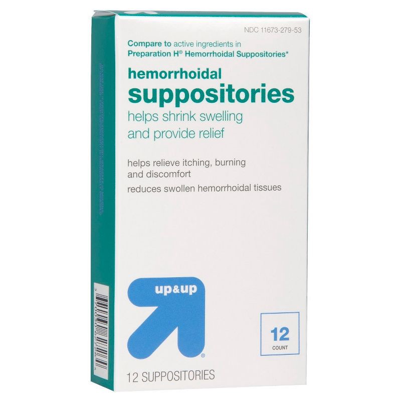 slide 2 of 7, Hemorrhoidal Suppositories - 12ct - up & up, 12 ct