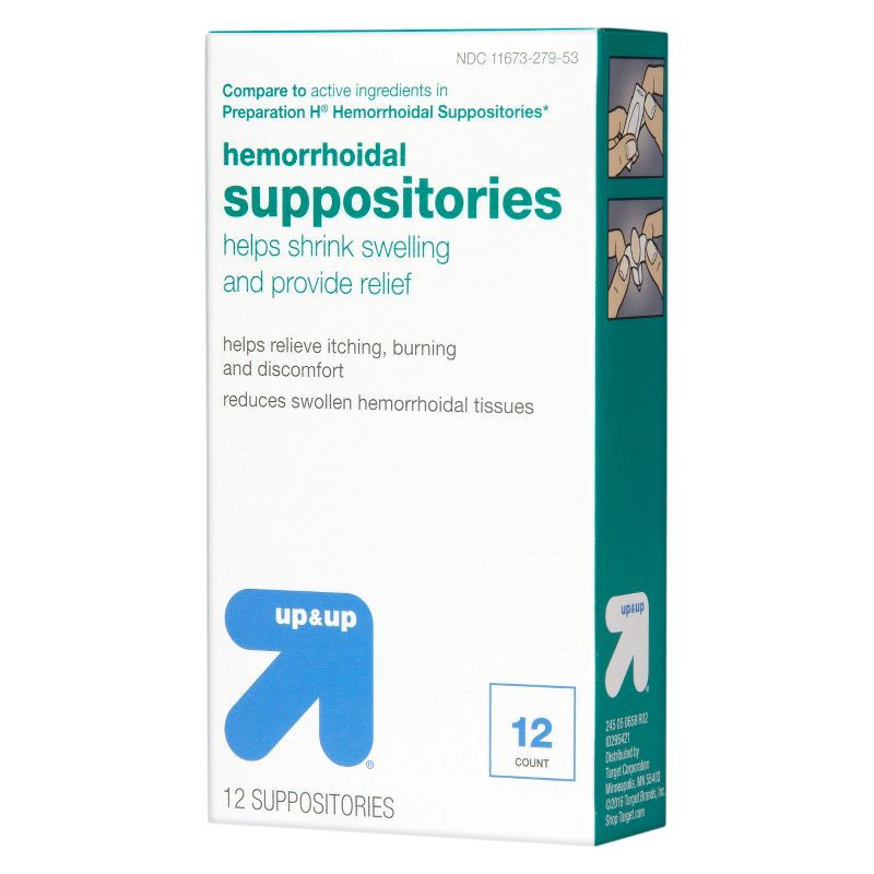 slide 6 of 7, Hemorrhoidal Suppositories - 12ct - up & up, 12 ct