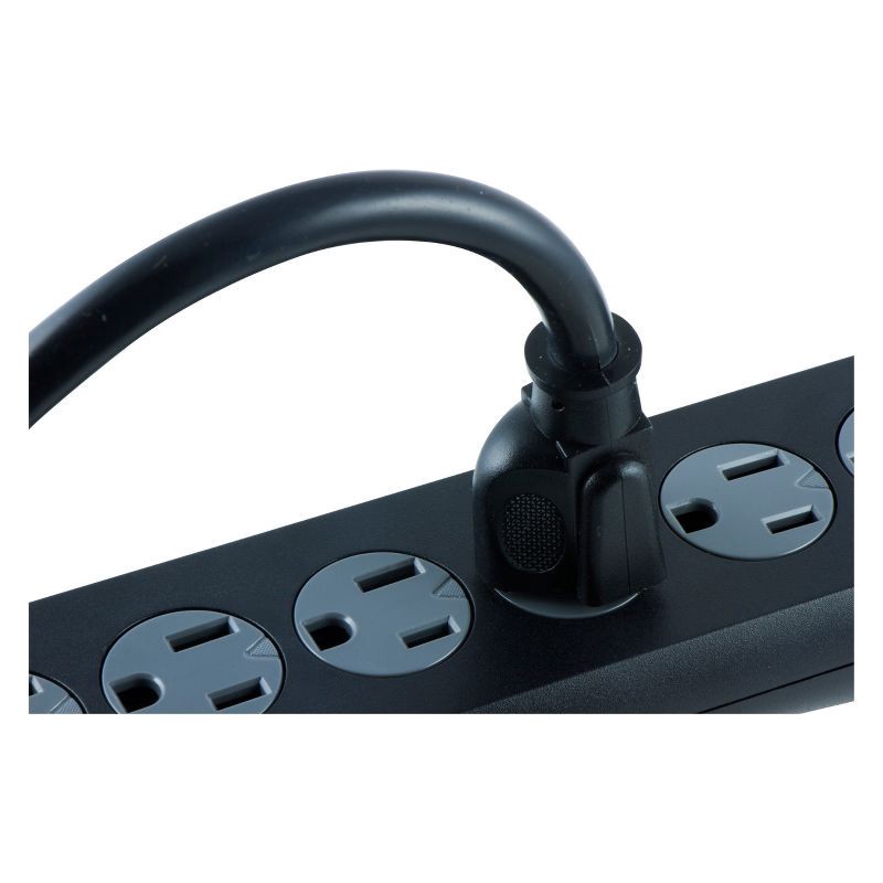 slide 3 of 6, General Electric GE 6 Outlet Surge Protector with 4' Extension Cord Twist To Close Safety Covers Black, 1 ct
