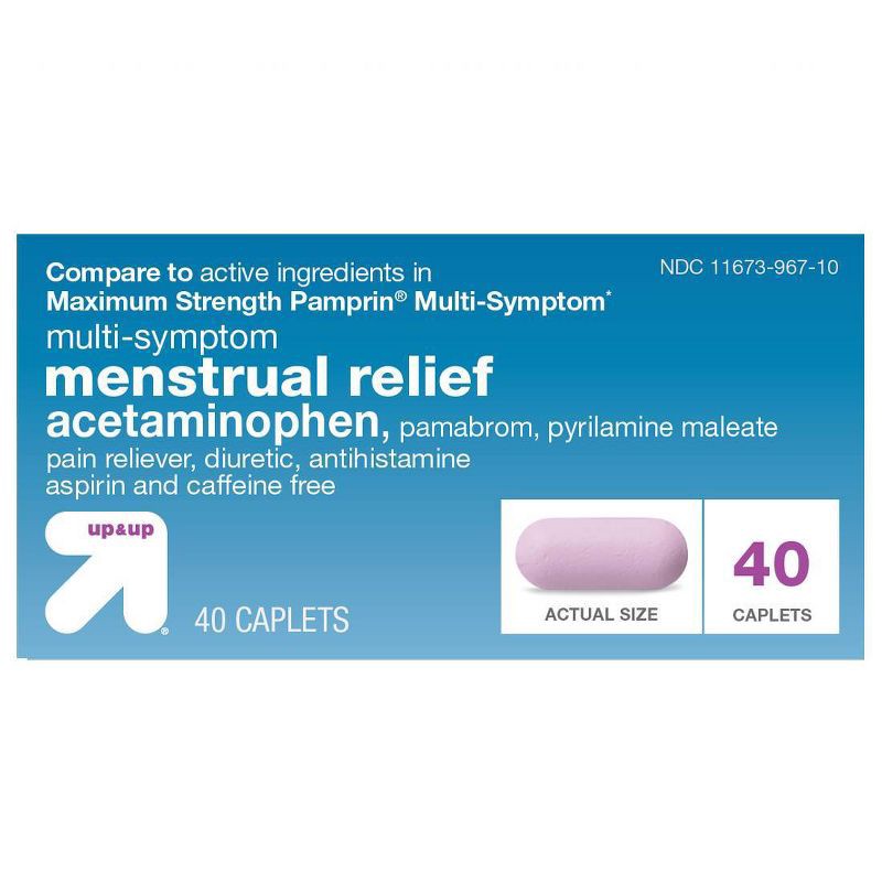 slide 1 of 4, Acetaminophen Multi Symptom Menstrual Relief Caplets - 40ct - up & up, 40 ct