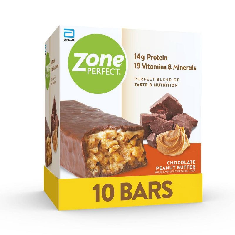 slide 1 of 9, Zone Perfect ZonePerfect Protein Bar Chocolate Peanut Butter - 10 ct/17.6oz, 10 ct, 17.6 oz