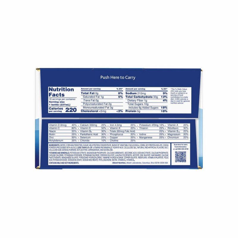 slide 2 of 9, Ensure Original Nutrition Shake Milk Chocolate Non-Caffeinated - 16ct/128 fl oz, 16 ct, 128 fl oz