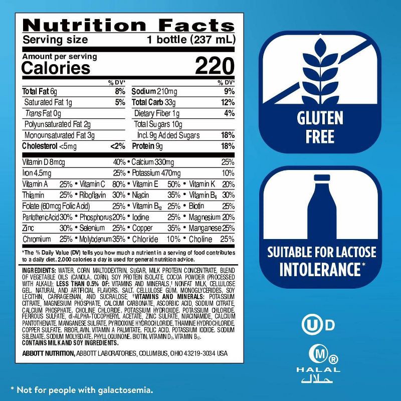 slide 6 of 9, Ensure Original Nutrition Shake Milk Chocolate Non-Caffeinated - 16ct/128 fl oz, 16 ct, 128 fl oz