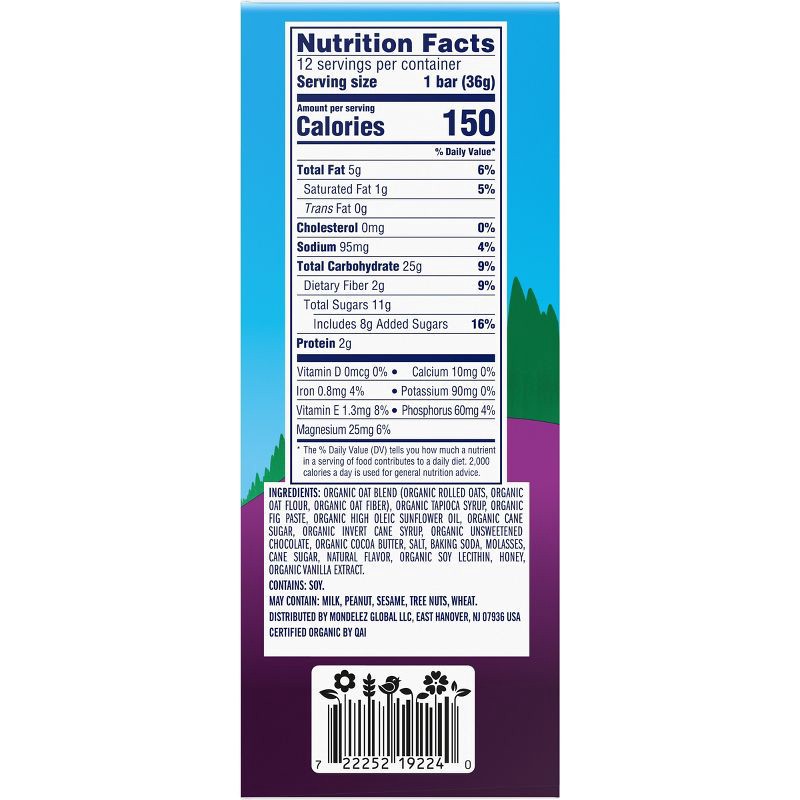 slide 9 of 17, CLIF KID ZBAR Chocolate Chip Granola Bar Organic - 15.24oz/12pk, 15.24 oz, 12 ct