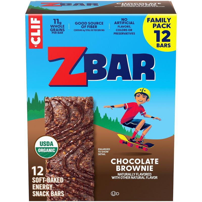 slide 1 of 13, CLIF KID ZBAR Chocolate Brownie Granola Bar Organic - 15.24oz/12pk, 15.24 oz, 12 ct
