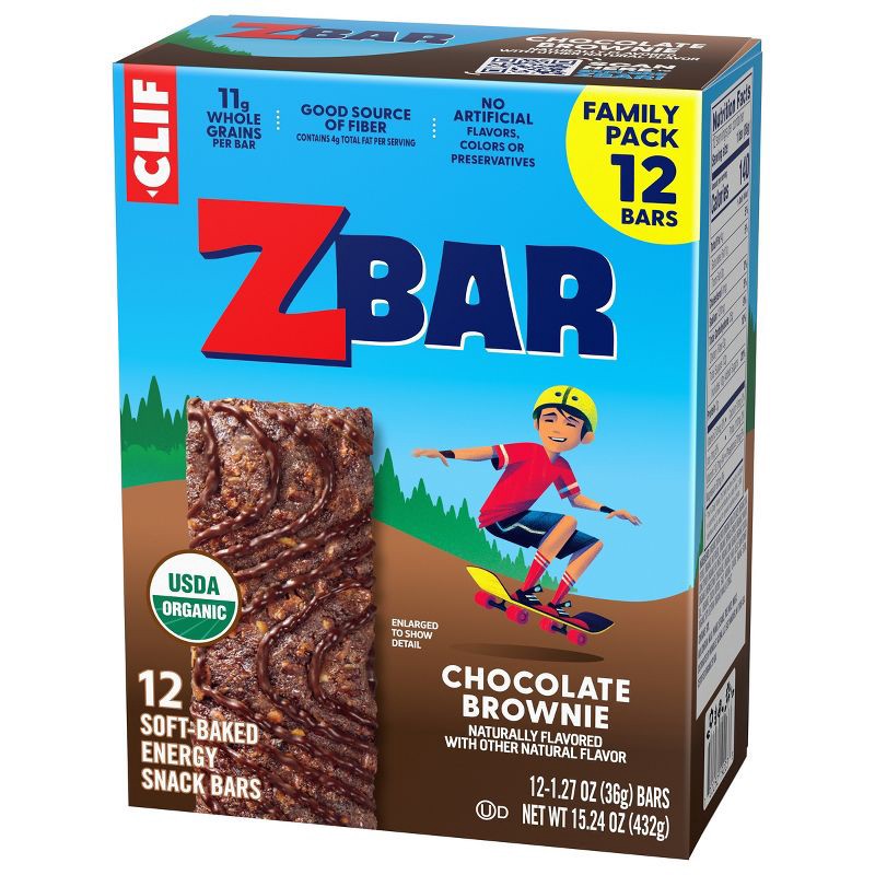 slide 8 of 13, CLIF KID ZBAR Chocolate Brownie Granola Bar Organic - 15.24oz/12pk, 15.24 oz, 12 ct