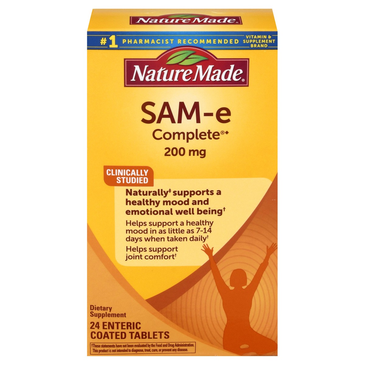 slide 1 of 6, Nature Made SAM-e Complete 200 mg Tablets, 24 Count for Supporting a Healthy Mood, 24 ct