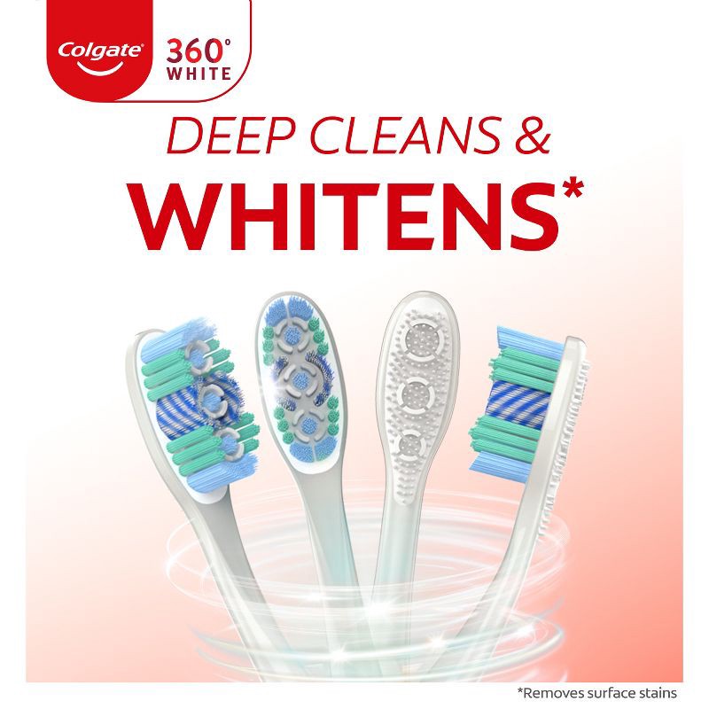 slide 4 of 11, Colgate 360 Optic White Whitening Toothbrush - Soft - 4ct, 4 ct