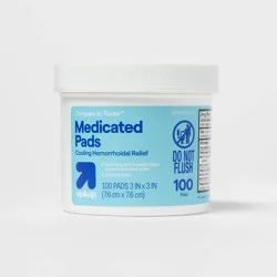 Medicated Hemorrhoidal Pads - 100ct - up&amp;up™
