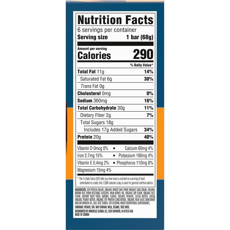 slide 13 of 15, CLIF Builder's Chocolatey Peanut Butter 20g Protein Bars - Gluten Free - 2.4 oz./6ct, 20 gram, 2.4 oz, 6 ct