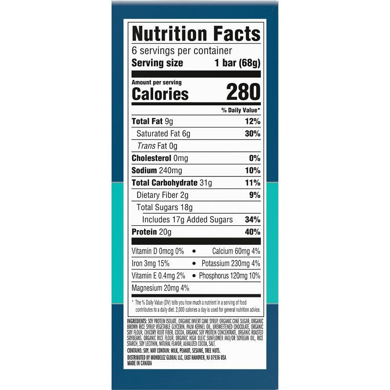 slide 12 of 15, CLIF Builder's CLIF Bar Builder's Chocolate Mint Plant-Based Soy Protein Bars - 20g Protein - 6ct, 20 gram, 6 ct