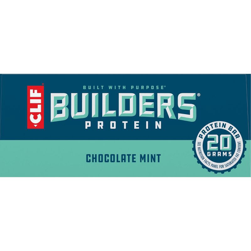 slide 7 of 10, CLIF Builder's CLIF Bar Builder's Protein Bars - Chocolate Mint - 20g Protein - 6ct, 20 gram, 6 ct