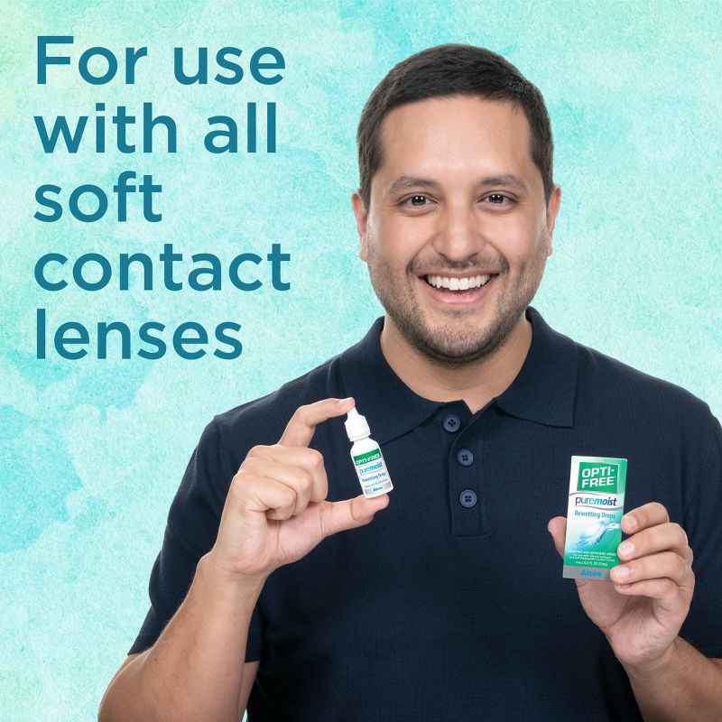 slide 3 of 6, Opti-Free PureMoist Contact Lens Rewetting Drops - 0.4 fl oz, 0.4 fl oz