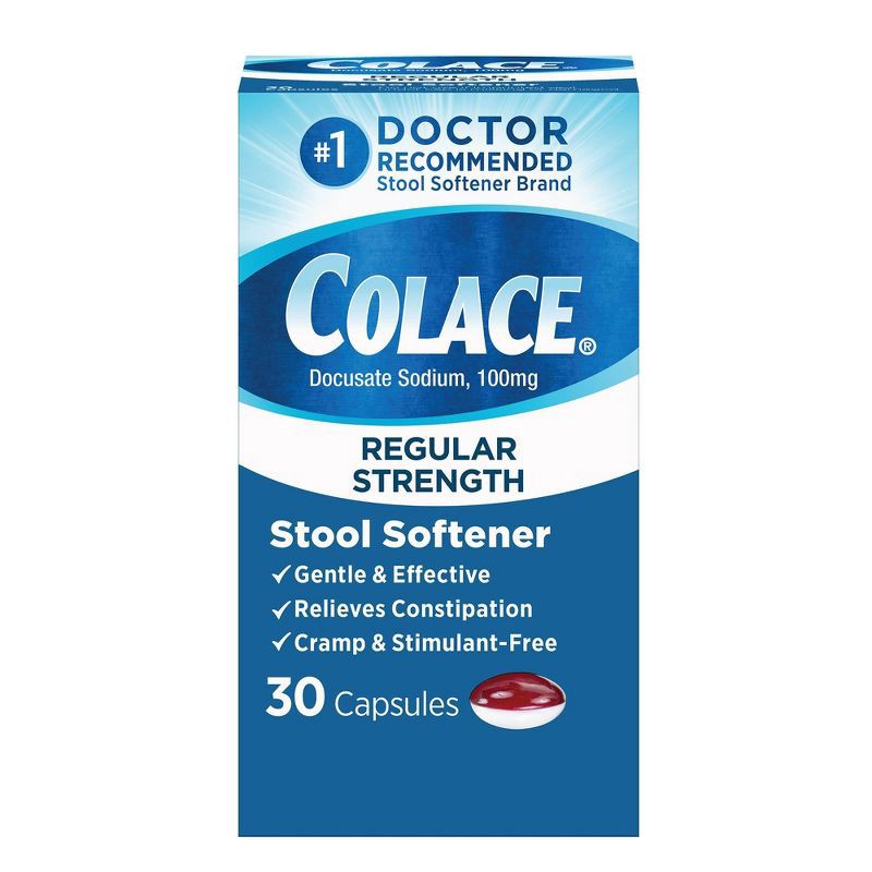 slide 1 of 7, Colace Regular Strength Stool Softener 30ct, 30 ct