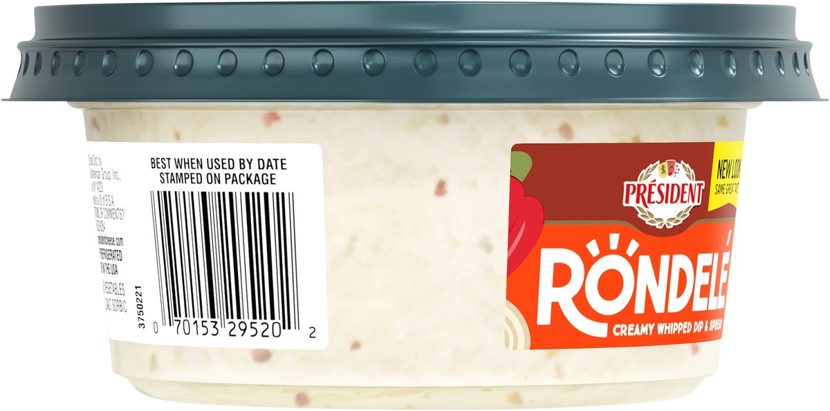 slide 8 of 9, Président Rondele Garden Vegetable Creamy Whipped Dip & Spread Cheese, 6.5 oz