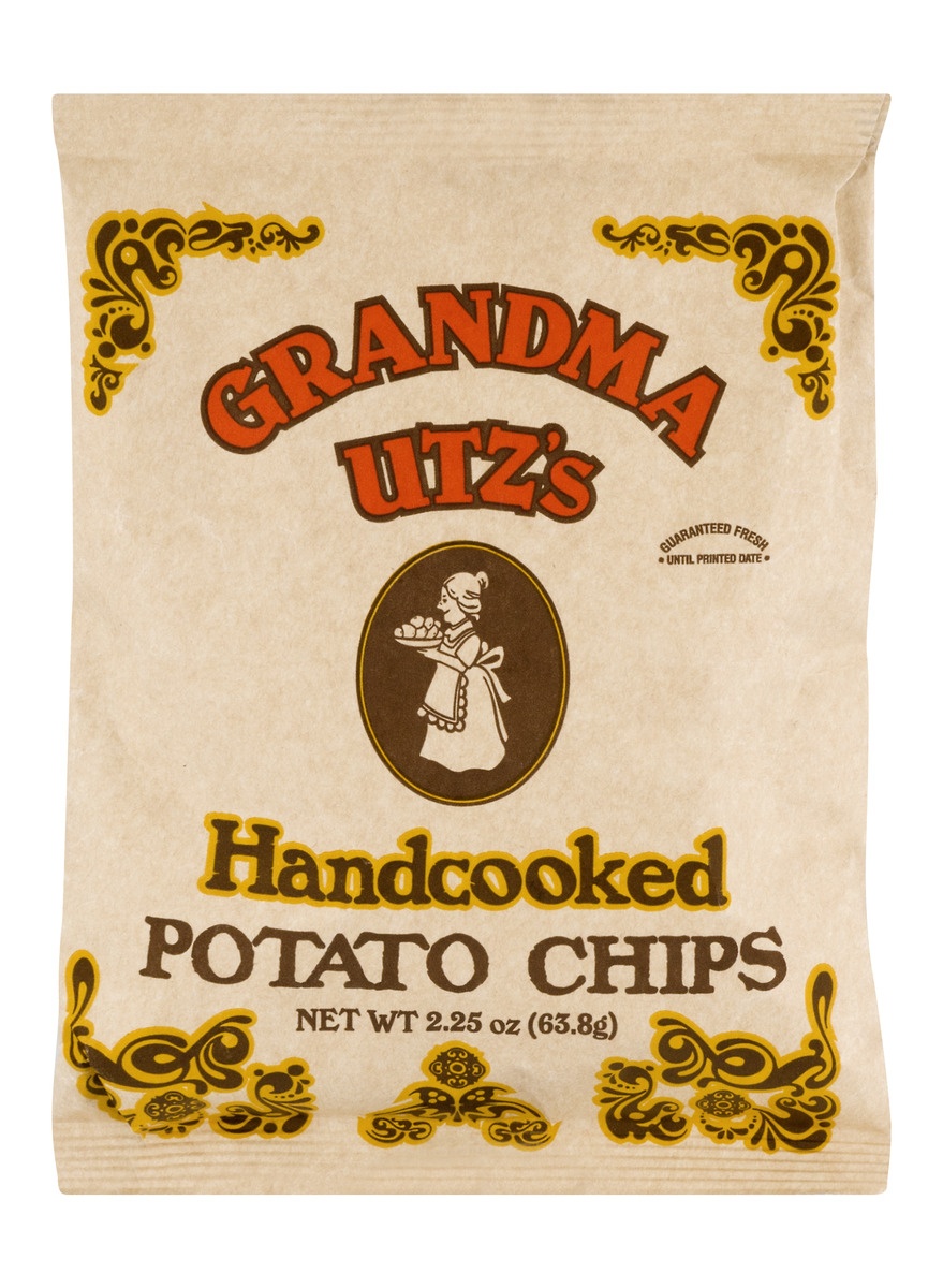 slide 1 of 1, Utz Grandma Utz's Handcooked Potato Chips, 2.25 oz