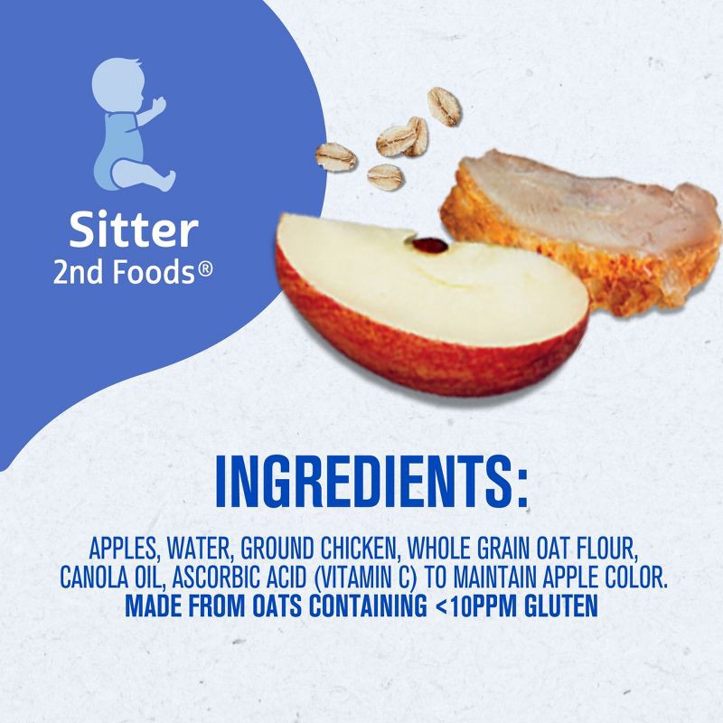 slide 8 of 8, Gerber Baby Food Stage 2 Apple Chicken Puree Tub 2 - 4oz/2ct, 2 x 4 oz, 2 ct