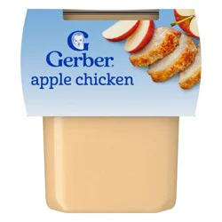 Gerber Baby Food Stage 2 Apple Chicken Puree Tub 2 - 4oz/2ct