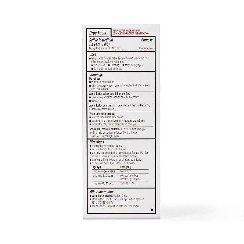 slide 3 of 4, Children's Diphenhydramine Allergy Relief Liquid - Bubblegum - 4 fl oz - up&up™, 4 fl oz