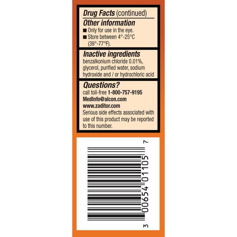 slide 3 of 7, Zaditor Eye Allergy Itch Relief Eye Drops - 0.17 fl oz, 0.17 fl oz