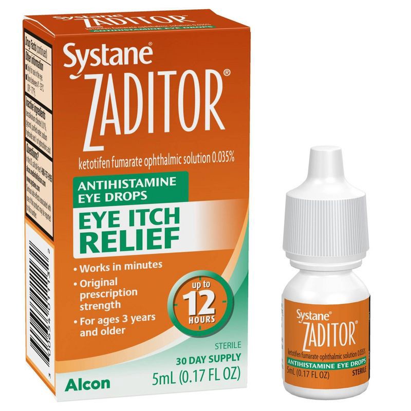 slide 1 of 7, Zaditor Eye Allergy Itch Relief Eye Drops - 0.17 fl oz, 0.17 fl oz