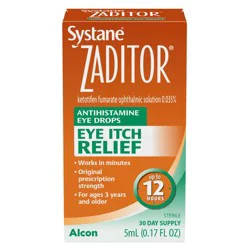 Zaditor Antihistamine Allergy Itch Relief Eye Drops 12 Hour Relief - 0.17 fl oz