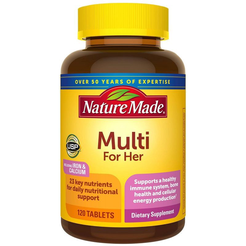 slide 2 of 9, Nature Made Multi for Her - Women's Multivitamin Tablets - 120ct, 120 ct