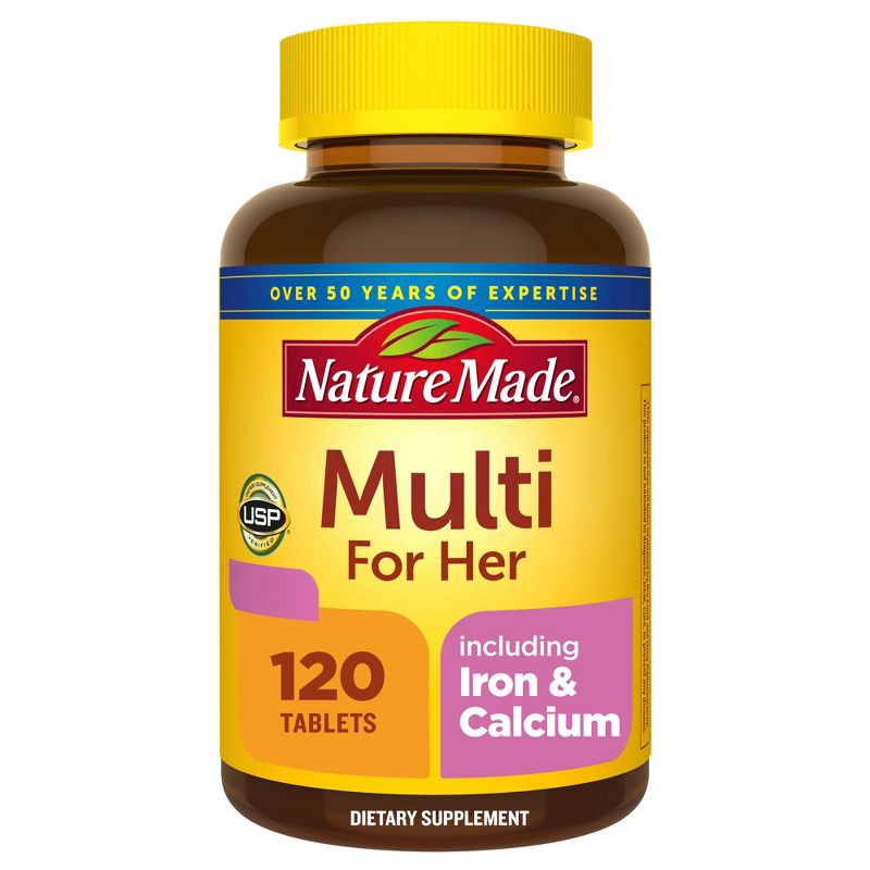 slide 1 of 9, Nature Made Multi for Her - Women's Multivitamin Tablets - 120ct, 120 ct