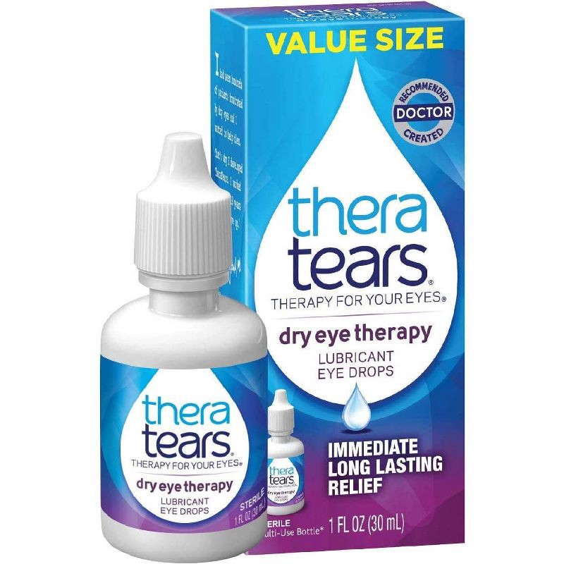 slide 2 of 9, TheraTears Dry Eye Relief Lubricating Eye Drops - 1 fl oz, 1 fl oz